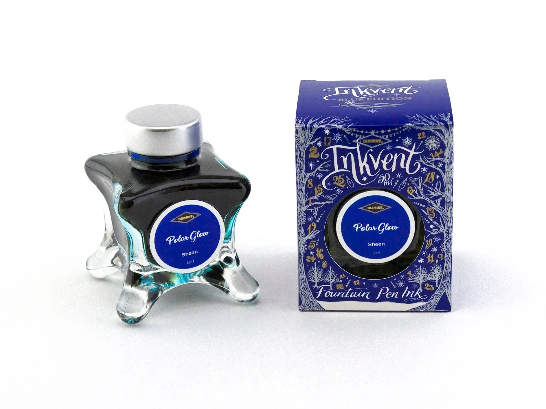Diamine Inkvent Blue Edition Ink - Polar Glow - Sheen — Libraries